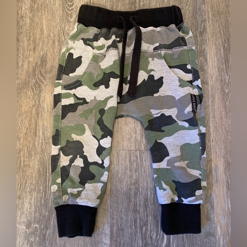 Little Bipsy Green Camouflage Joggers